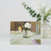 Edouard Vuillard Rose in einer Glasvase Postkarte (Stehend Vorderseite)