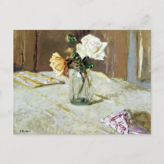 Edouard Vuillard Rose in einer Glasvase Postkarte (Vorderseite)