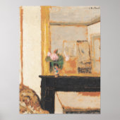 Edouard Vuillard Vase von Blume auf einem Mantelst Poster (Vorne)