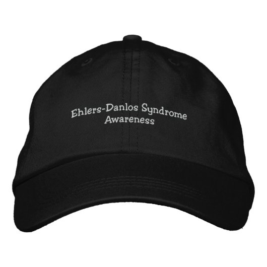 EDS Awareness Hat bestickt Baseball Cap Bestickte Baseballkappe (Vorderseite)