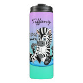 EDS Awareness Ribbon und Zebra Thermosbecher (Vorderseite)