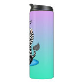 EDS Awareness Ribbon und Zebra Thermosbecher (Nach rechts gedreht)