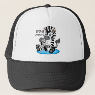 EDS Awareness Ribbon und Zebra Truckerkappe