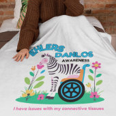 EDS Awareness Zebra Blanket Fleecedecke
