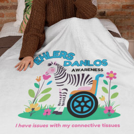 EDS Awareness Zebra Blanket Fleecedecke