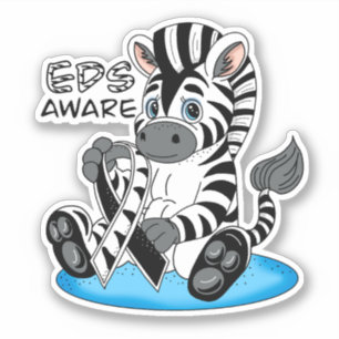 EDS Awareness Zebra Ribbon Aufkleber