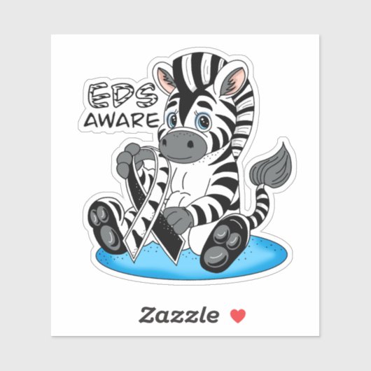 EDS Awareness Zebra Ribbon Aufkleber (Blatt)