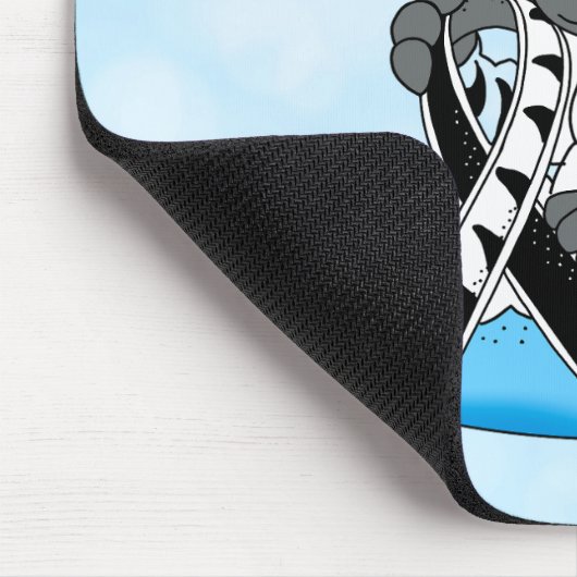 EDS Awareness Zebra Ribbon Mousepad (Ecke)