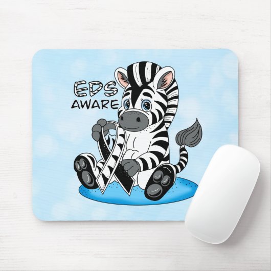 EDS Awareness Zebra Ribbon Mousepad (Mit Mouse)