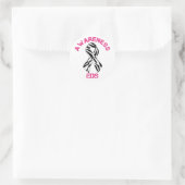EDS Awareness Zebra Ribbon Sticker (Tasche)