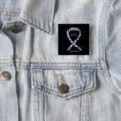 EDS Awareness Zebra Stripe Ribbon Custom Button (Beispiel)