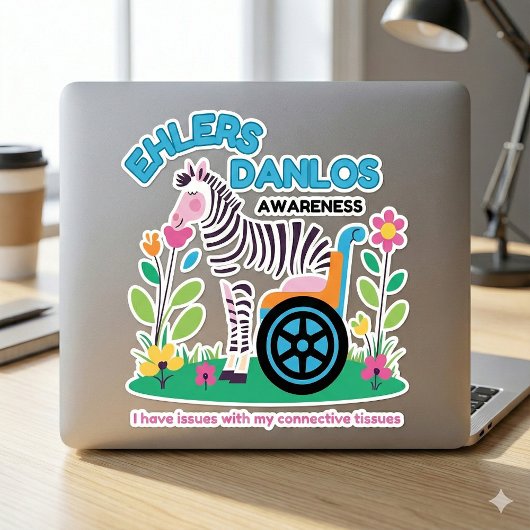 EDS Awareness Zebra Vinyl Sticker