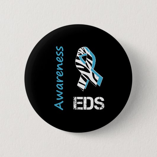 Eds-Bewusstseinzebra-Streifen-Band-Knopf Button (Vorderseite)