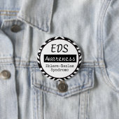 EDS Ehlers-Danlos Syndrom Bewusstsein Zebra Button (Beispiel)