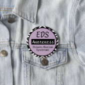EDS Ehlers-Danlos Syndrom Bewusstsein Zebra Button (Beispiel)