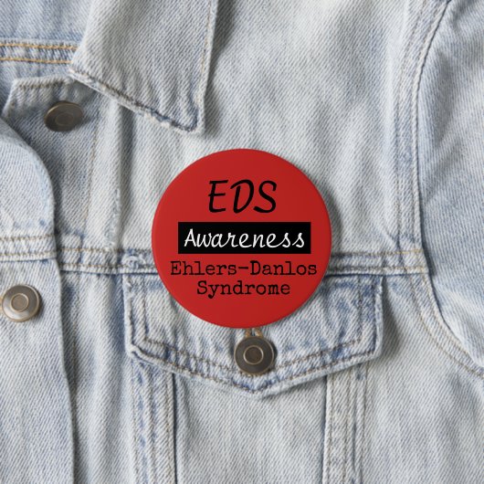 EDS Ehlers-Danlos Syndrom Bewusstsein Zebra Button (Beispiel)