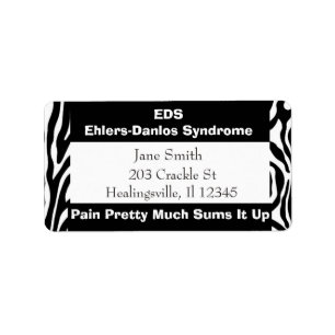 EDS Ehlers-Danlos Syndrom Postadresse Label Adressaufkleber