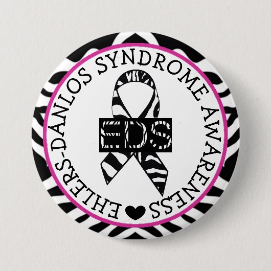 EDS Ehlers-Danlos Syndrom Sensibilisierungsknöpfe Button (Vorderseite)