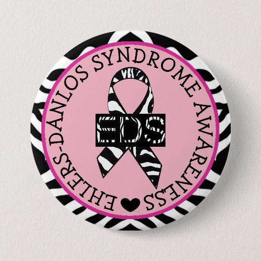 EDS Ehlers-Danlos Syndrom Sensibilisierungsknöpfe Button (Vorderseite)