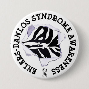 EDS Ehlers-Danlos Syndrom Sensibilisierungszebra B Button