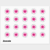 EDS Hope a Cure Pink Blume Round Sticker (Blatt)
