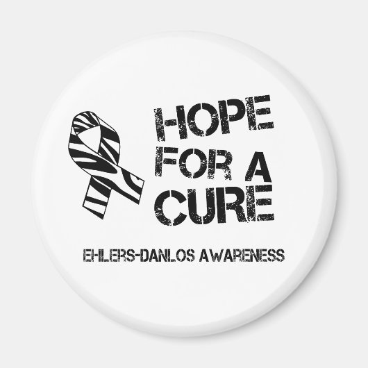 EDS Hope a Cure Zebra Stripe Ribbon Magnet (Vorne)
