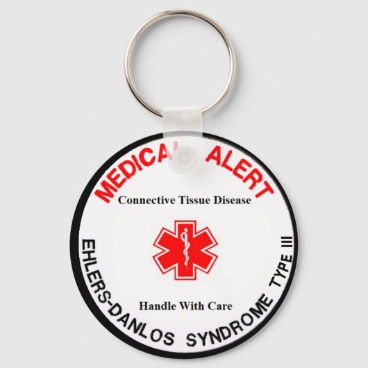 eds type 3 medical alert keychain schlüsselanhänger (Vorderseite)