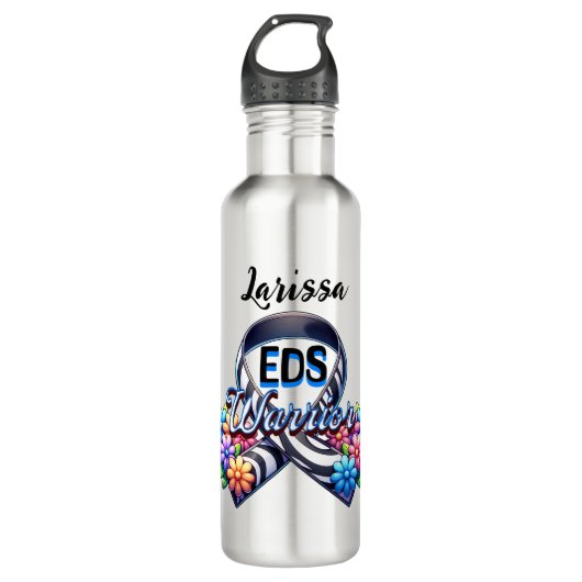 EDS Warrior | Ehlers-Danlos-Syndrom Personalisiert Edelstahlflasche (Vorderseite)