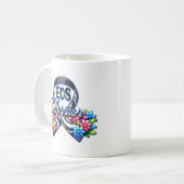 EDS Warrior | Ehlers-Danlos-Syndrom Personalisiert Kaffeetasse (Vorderseite Links)