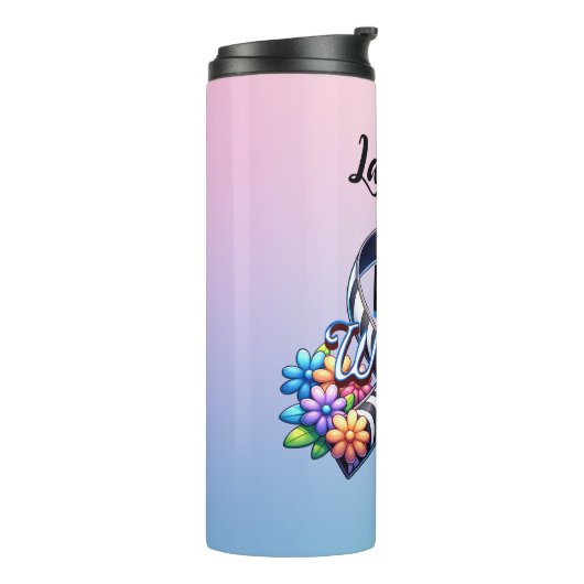 EDS Warrior | Ehlers-Danlos-Syndrom Personalisiert Thermosbecher (Nach links gedreht)