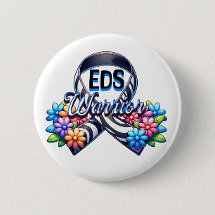 EDS Warrior Ehlers-Danlos-Syndrom T - Shirt Button