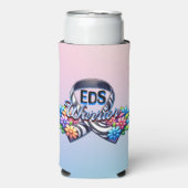 EDS Warrior | Ehlers-Danlos-Syndrom T - Shirt Selters Dosenkühler (Seltzer Vorderseite)