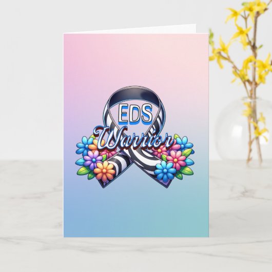 EDS Warrior Support and Awareness Ribbon Karte (Gelbe Blume)