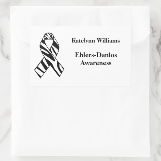 EDS Zebra Stripe Awareness Ribbon Stickers (Tasche)