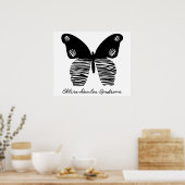 EDS Zebra Stripe Butterfly 24X20 Poster (Küche)