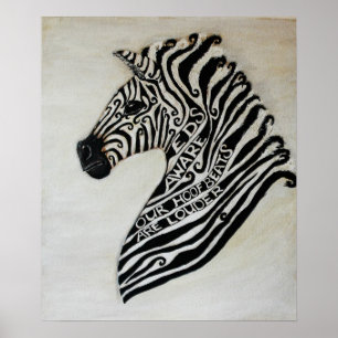 EDS Zebra von Artist Cherish Fletcher Poster