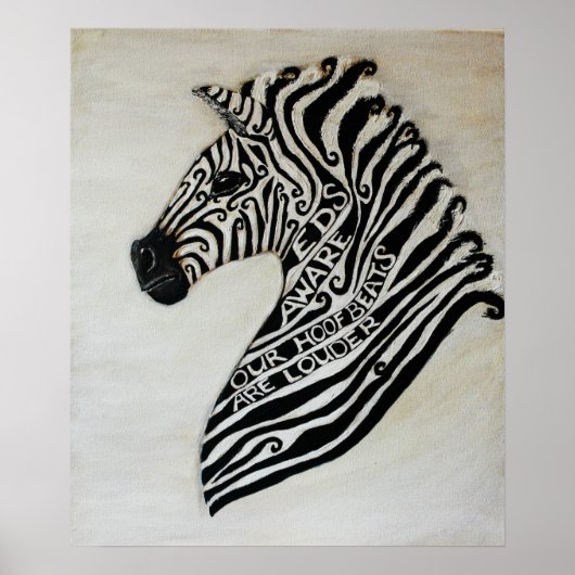 EDS Zebra von Artist Cherish Fletcher Poster (Vorne)