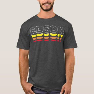Edson Vorname Lustig Vintage Sonnenuntergang Edson T-Shirt