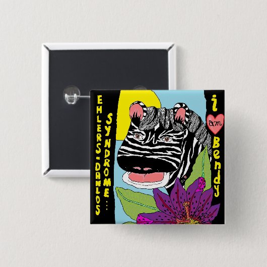 EDSZebrasknopf Button (Vorne & Hinten)