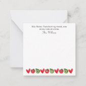 Edu-Notes: Umformende Minds, Lehrerbewertung Mitteilungskarte (Vorderseite)