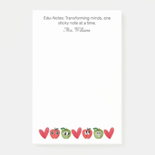 Edu-Notes: Umformende Minds, Lehrerbewertung Post-it Klebezettel (Vorderseite)