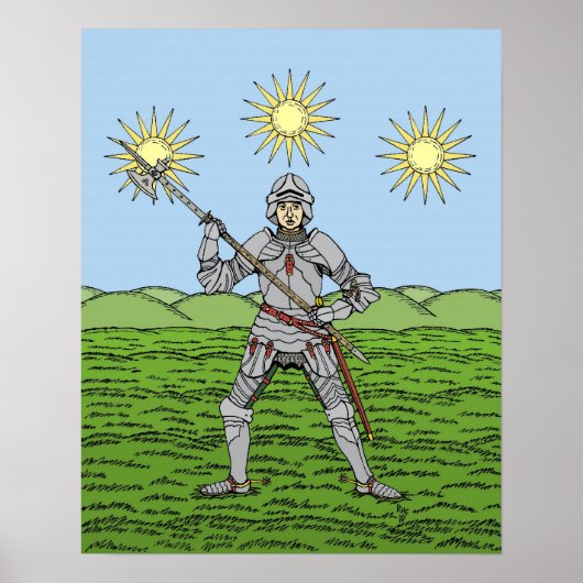 Eduard IV. in Plattenrüstung Poster (Vorne)