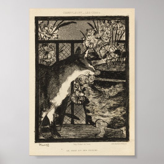 Eduard Manet Cats Print Poster (Vorne)