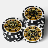 Eduardo P 60th Bday Gold Black Poker Chip (Stapel)
