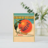 Eduardo Rosello Gallant, Fruchtkäseretikett Postkarte (Stehend Vorderseite)