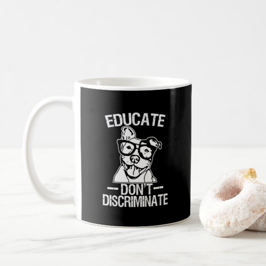 Educate sondern nicht lustige Pitbull Tasse ab (Mit Donut)