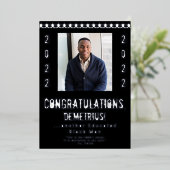 Educated Black Man 2022 Abschluss Einladung (Stehend vorne)