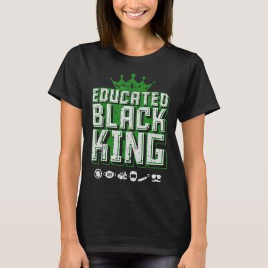 Educated Black Pride King  Fathers Day Oversized T-Shirt (Vorderseite)