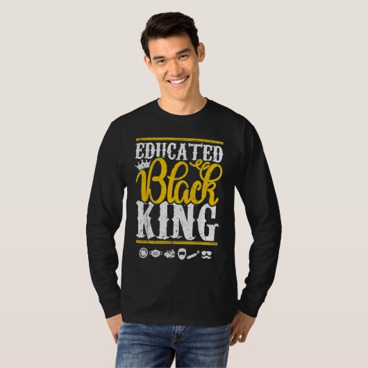 Educated Black Pride King Fathers Day Plus Size T-Shirt (Vorne ganz)
