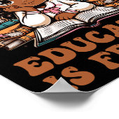 Education Is Freedom Book Reader Black History Mon Poster (Ecke)